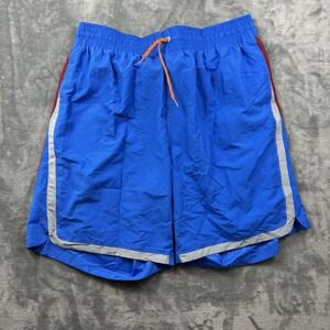 Nike Swimming Trunks Mens 4XL Blue Lined Y2K Plus Size Swimming Trunks